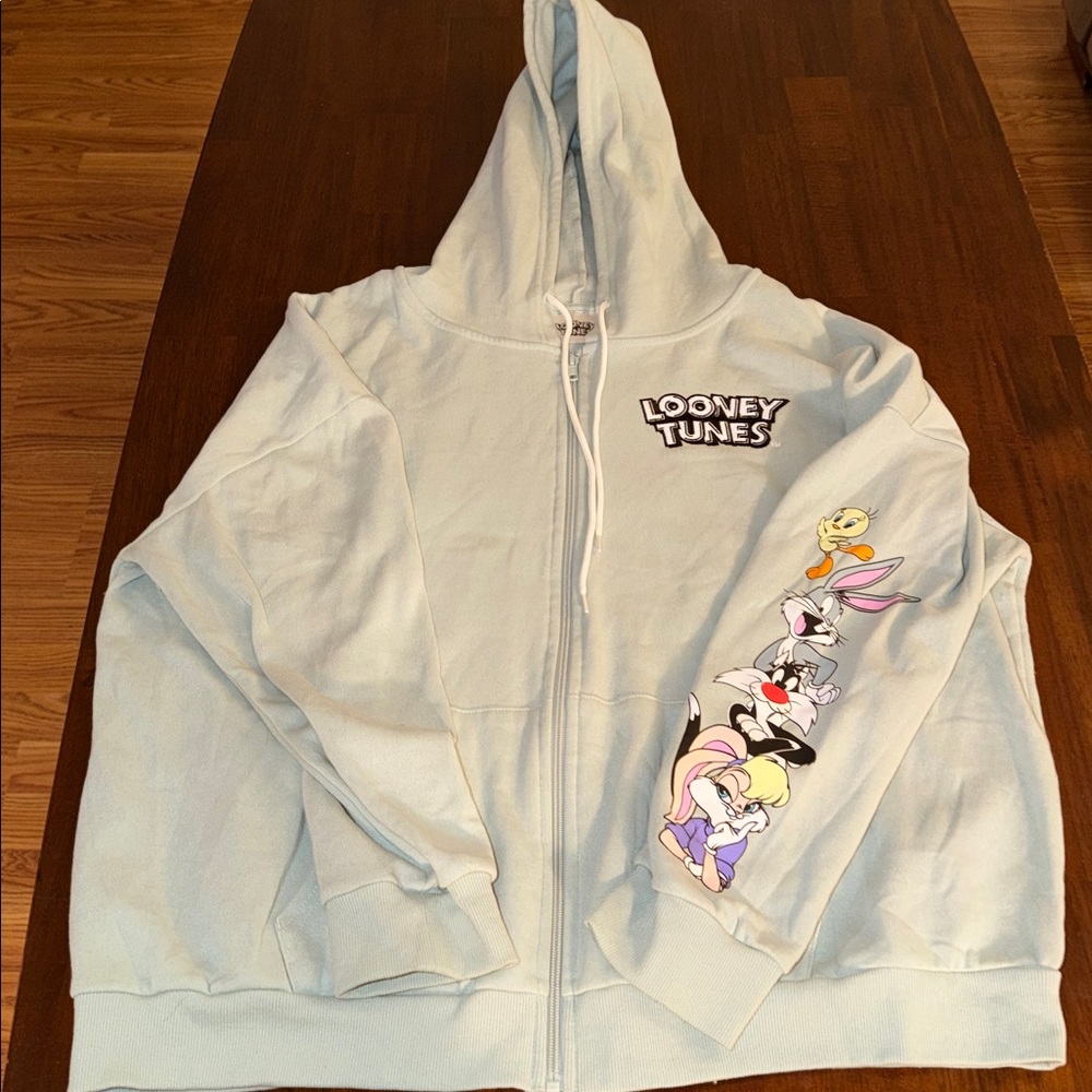 Looney Tunes Ladies Two piece full zip Embellished Jacket and sweatpants jogger - Picture 3 of 7